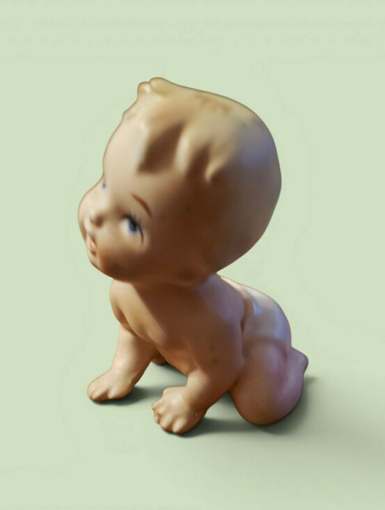 napco Other - 👶👶 2FOR20 Napco Porcelain Piano Baby Figurine C-4909 - Crawling Kewpie Japan